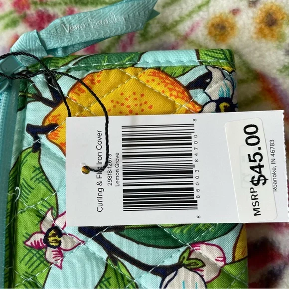 NWT Vera Bradley Lemon Grove Curling & Flat Iron Cover - Picture 5 of 6